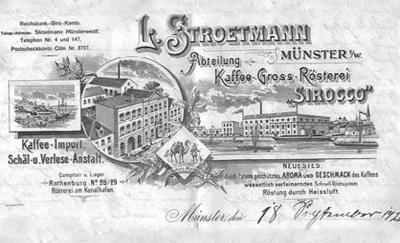 Geschäftszweige 1914 Kaffeekösterei L. Stroetmann GmbH & Co. KG